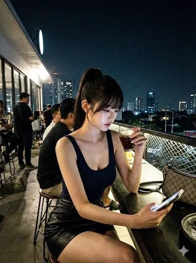 Candid Night at Jakarta Rooftop Café #candid #night #jakarta