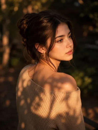High Angle Golden Hour Side Profile in Sweater #cinematic #goldenhour