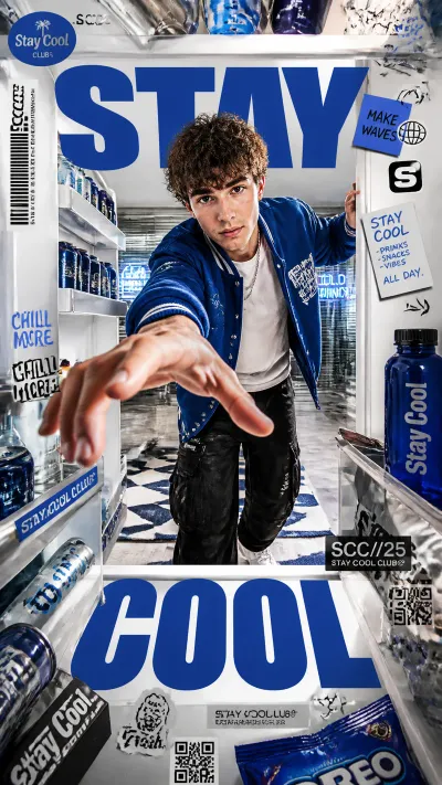 Cobalt Streetwear Refrigerator POV Editorial #streetwear #editorial