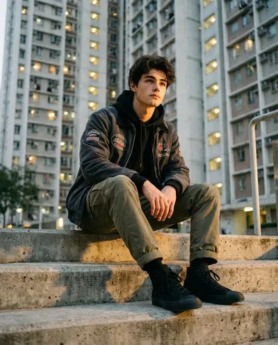 Streetwise Golden Hour Attitude #streetwear #urban #goldenhour
